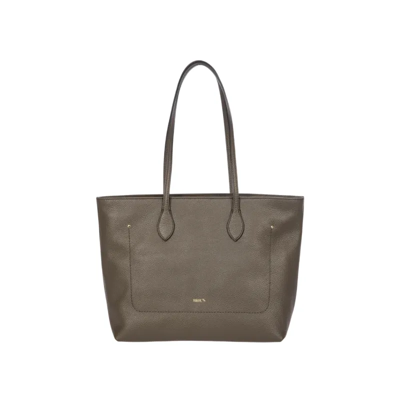 Brics Gondola Leder Shopping Tasche Damen, swamp