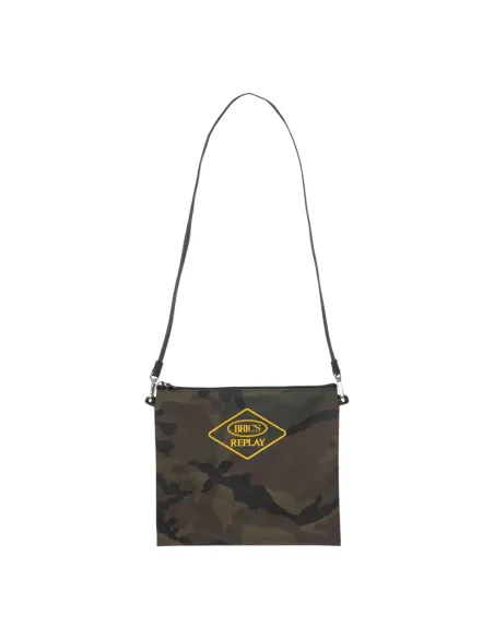 Bric's Replay Medium 2in1 Duffel Bag in Recycled Fabric, green-camou