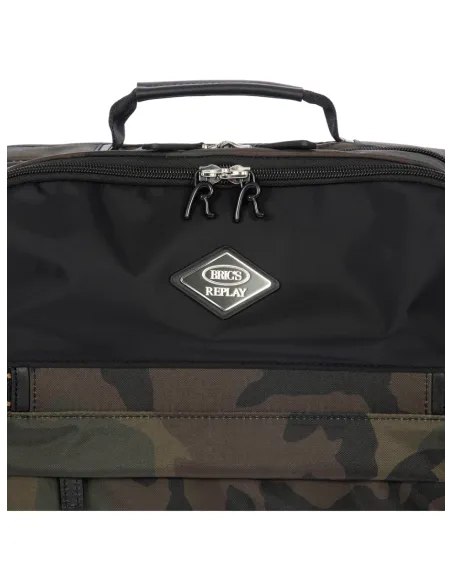 Bric's Replay Underseat Backpack aus recyceltem Gewebe, green-camou