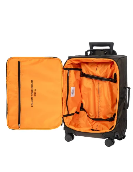 Bric's Replay Kabinen Trolley aus leichtem und widerstandsfaehigem Recyclinggewebe, green-camou