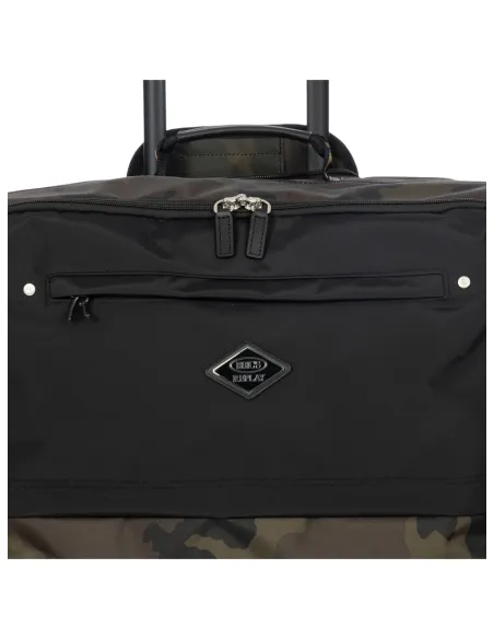 Bric's Replay medium trolley in lightweight recycled water resistant fabric, green-camou