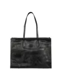 Bric's Volterra Shopping Bag aus weichem Leder mit Laptop und Tablet Faecher, schwarz