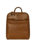 Bric's Volterra Medium Rucksack aus weichem Leder mit mehreren Faechern, braun