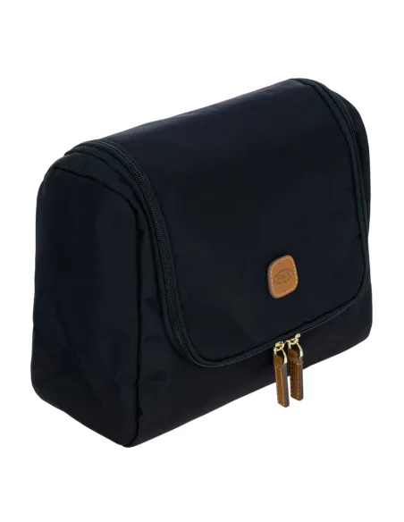 Bric's X Collection multi pocket toiletry bag in lightweight recycled waterproof fabric, blue