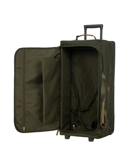 Bric's X-Collection two wheel duffel bag in lightweight recycled water resistant fabric, olive green