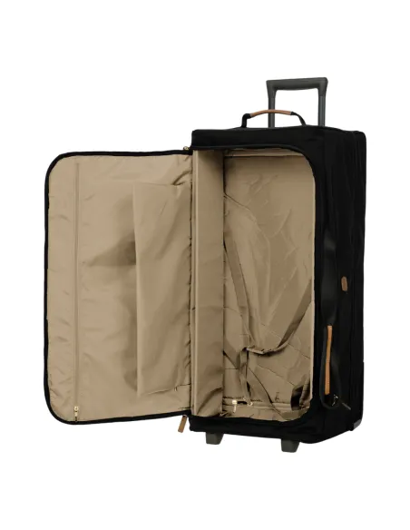 Bric's X-Collection two wheel duffel bag in lightweight recycled water resistant fabric, black