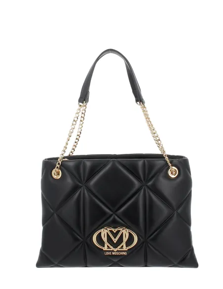 Shopping Love Moschino trapuntata, nera