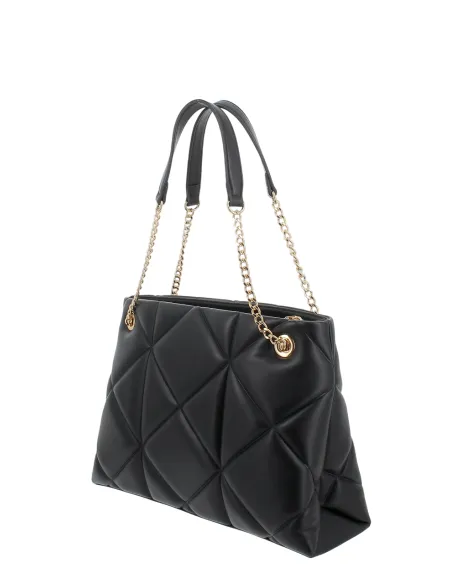 Love Moschino quilted faux leather shopping bag, black