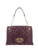 Love Moschino quilted faux leather shopping bag, wine