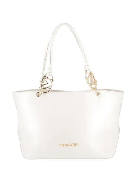 Love Moschino womens shopping bag, ivory