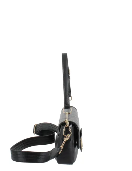 Love Moschino medium shoulder bag with adjustable strap, black