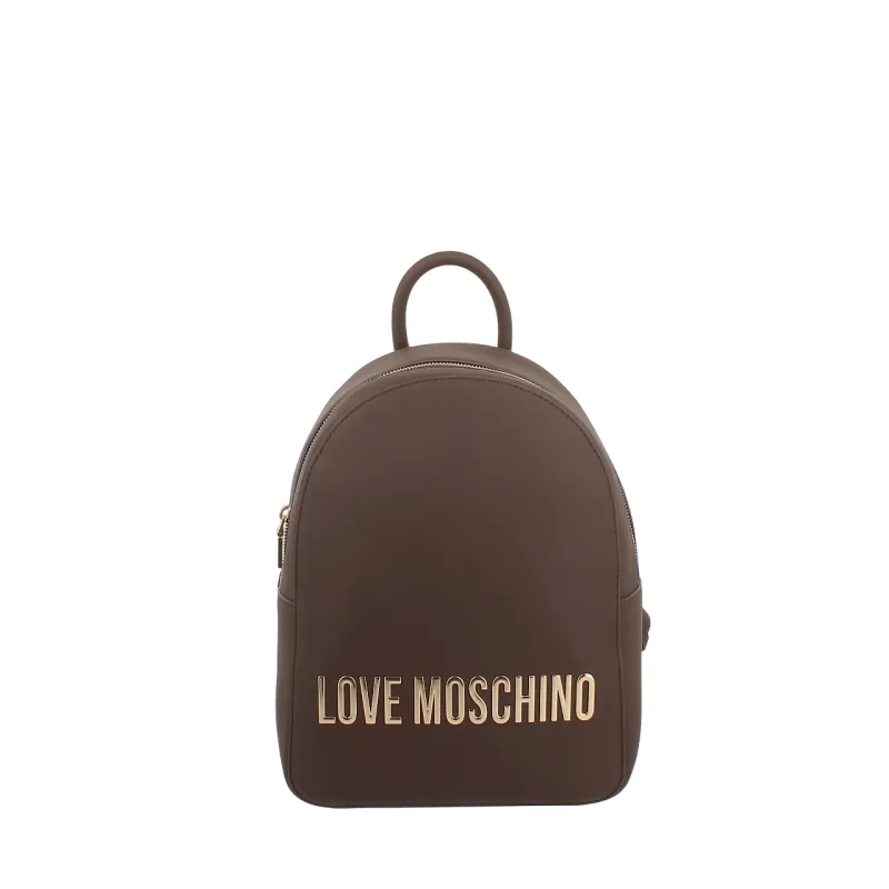 Zaino donna con chiusura con zip Love Moschino, marrone...