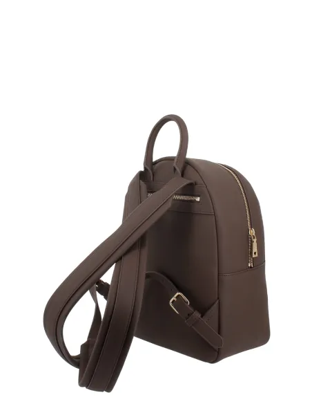 Zaino donna con chiusura con zip Love Moschino, marrone scuro