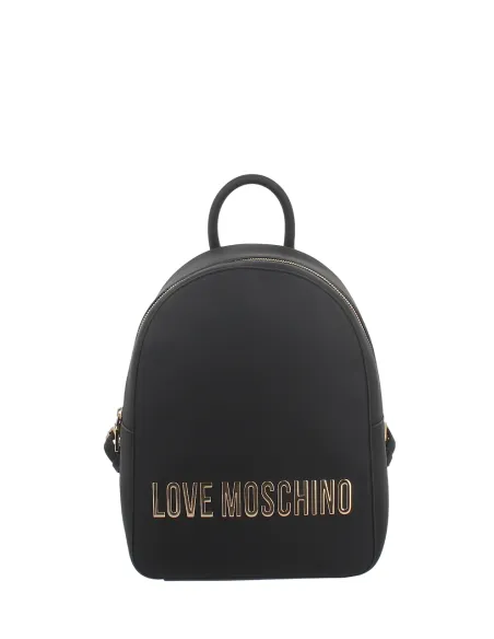Love Moschino medium womens backpack with zip closure, black