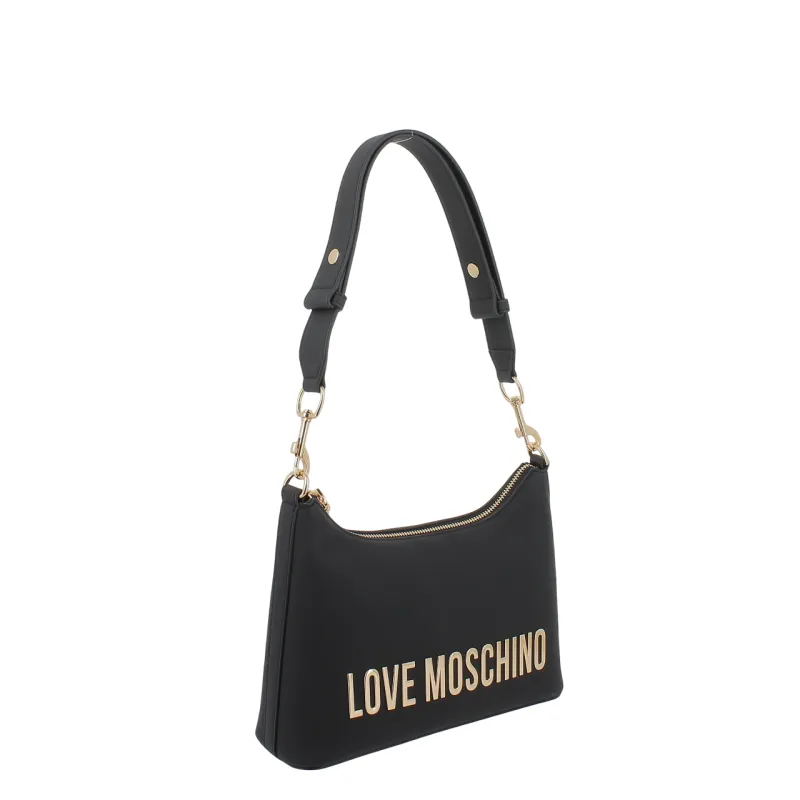 Borsa donna con tracolla regolabile Love Moschino, nera 2