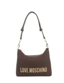 Love Moschino mittelkleine Damenhandtasche mit Riemen, dunkelbraun