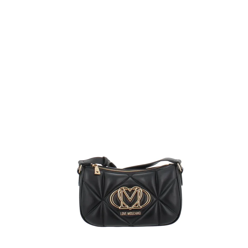 Love Moschino kleine gesteppte Crossbody Tasche, schwarz