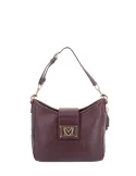 Love Moschino medium shoulder bag with zip closure, wine