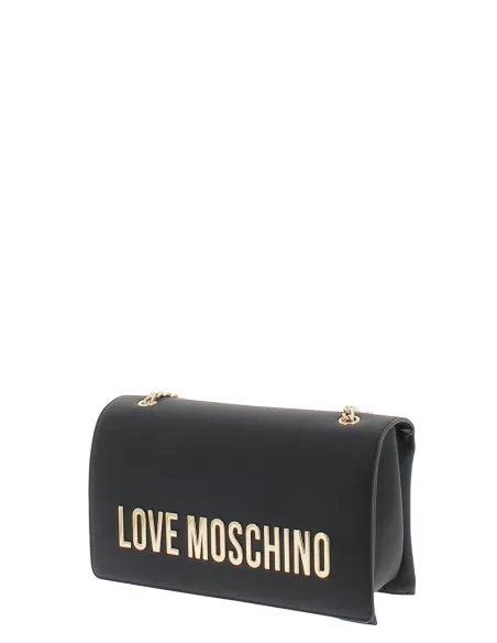 Love Moschino womens shoulder bag with chain straps, black