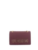 Love Moschino womens shoulder bag with chain straps, wine