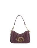 Love Moschino small quilted shoulder bag with strap, wine