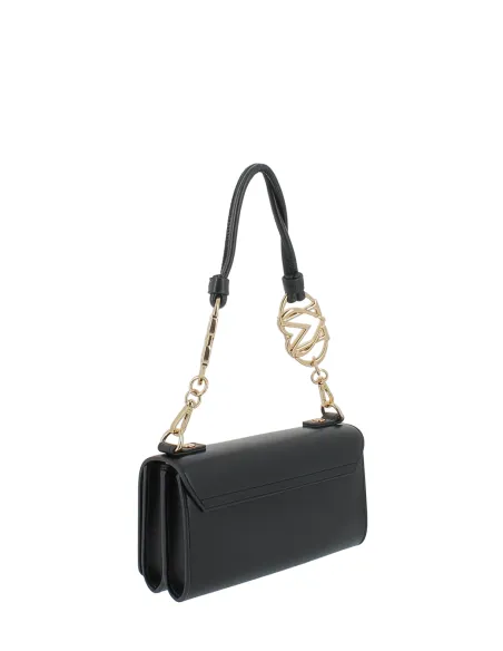 Love Moschino small womens bag with flap, black