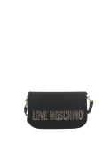 Love Moschino small crossbody bag with flap, black