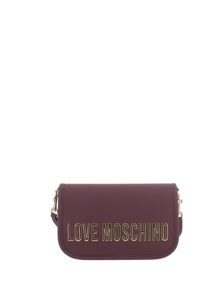 Borsa a tracolla con pattina Love Moschino, vino