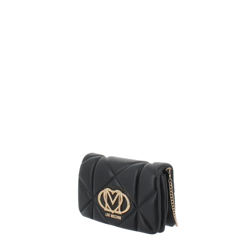 Love Moschino gesteppte Kunstleder Pochette, schwarz 2