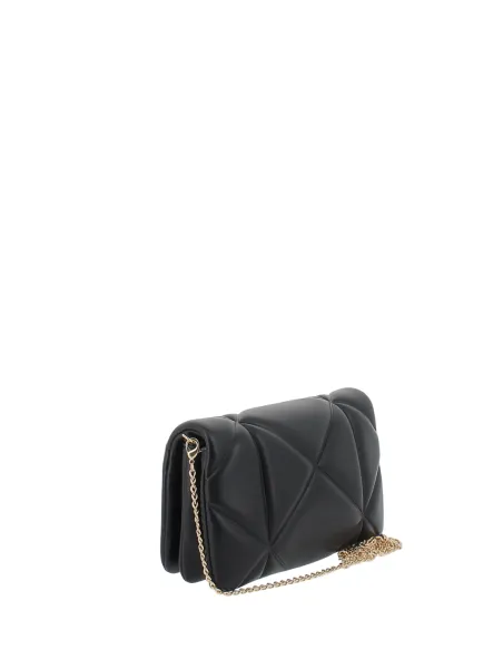 Pochette trapuntata con due comparti Love Moschino, nera