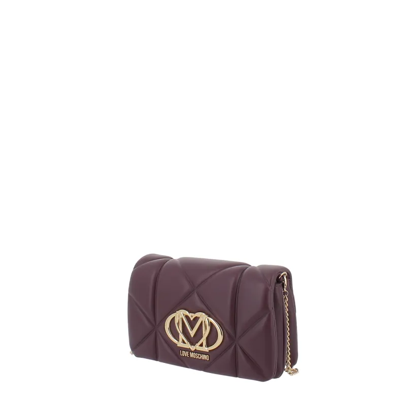 Pochette trapuntata con due comparti Love Moschino, vino 2