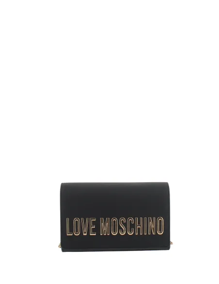 Love Moschino Pochette mit abnehmbarer Kette, schwarz