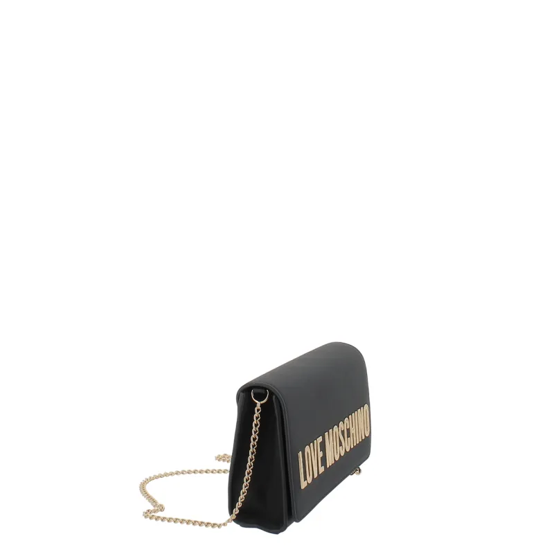 Love Moschino Pochette mit abnehmbarer Kette, schwarz 2