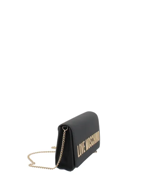 Love Moschino clutch bag with removable chain strap, black