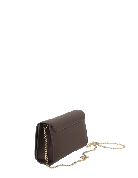 Pochette Love Moschino, marrone scuro