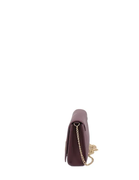 Love Moschino clutch bag with removable chain strap, wine