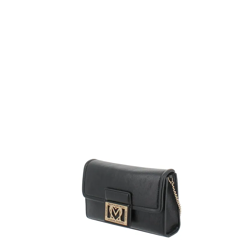 Borsa con tracolla in catena Love Moschino, nera 2