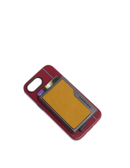 Portacarte di credito MagSafe in alluminio e pelle Piquadro B3, giallo