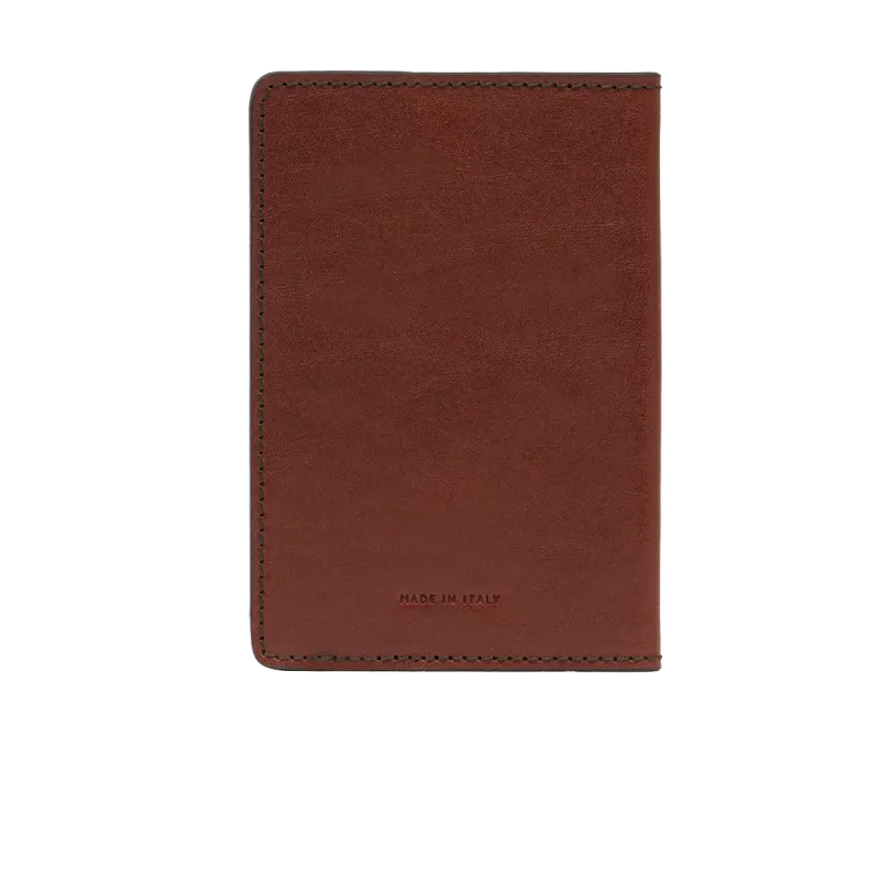 Leather passport holder The Bridge, brown 2