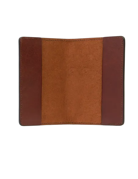 Leather passport holder The Bridge, brown