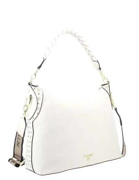 Pollini Charisma medium shoulder bag, ivory