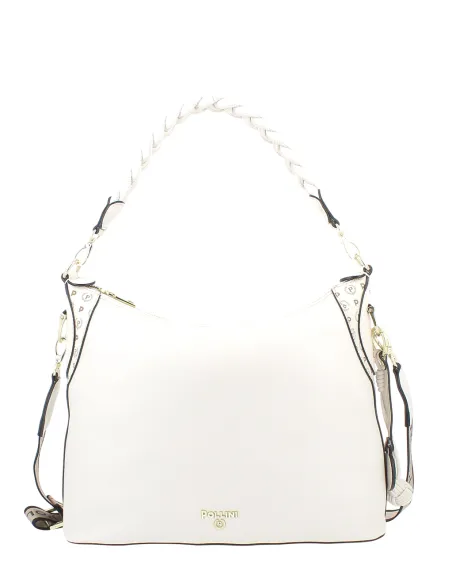 Borsa donna a spalla Pollini, avorio