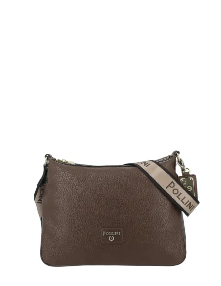 Borsa donna a tracolla Pollini, marrone