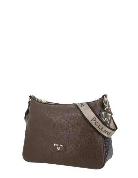 Pollini medium crossbody bag practical elegant and functional, brown