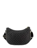 Borsa donna a tracolla con zip Pollini Heritage, nero-avorio