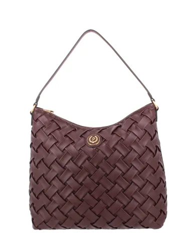 Borsa a spalla intrecciata Pollini,...