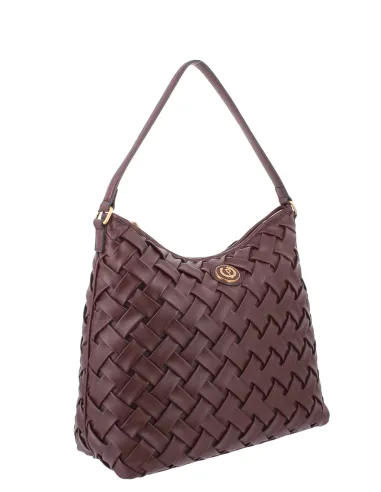 Borsa a spalla intrecciata Pollini,...