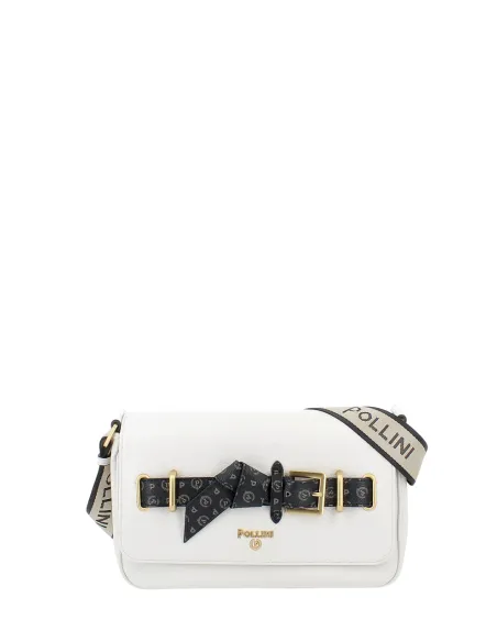 Pollini Belt small shoulder bag, ivory