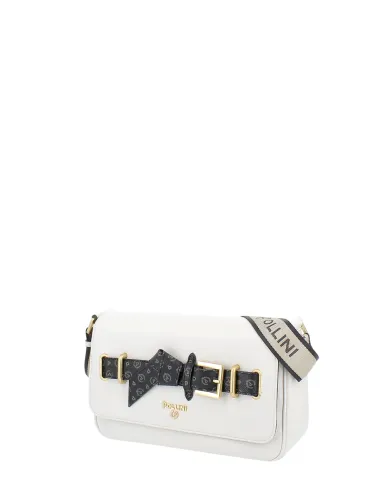 Pollini Belt small shoulder bag, ivory