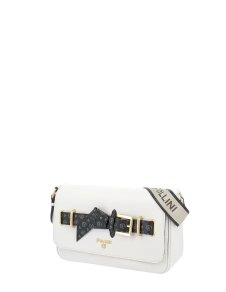 Pollini Belt small shoulder bag, ivory